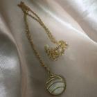 925 Sterling Silver Opalstone Necklace E271 - With Box - As Shown In Figure - One Size