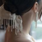 Wedding Flower Headpiece / Clip On Earring / Set