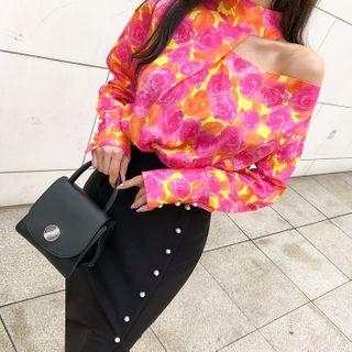 Rosette Mock Two-piece Dress