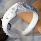 Rhinestone Headband Headpiece - White - One Size