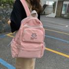 Cartoon Cat Embroidered Nylon Backpack