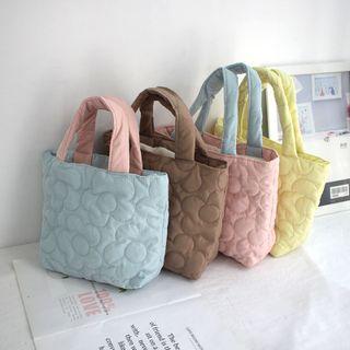 Color Panel Bubble Flower Hand Bag