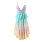 Spaghetti Strap Ruffle Midi Sundress