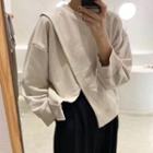 Side-slit Crew-neck Pullover