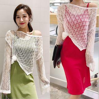 Sleeveless Plain Dress / Long Sleeve Knit Top