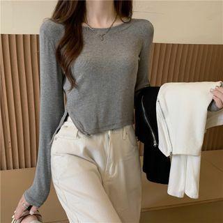 Long Sleeve Side Zip T-shirt