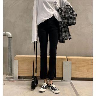 Split Seam Straight-cut Jeans