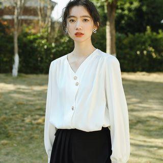 Asymmetric Buttoned Top