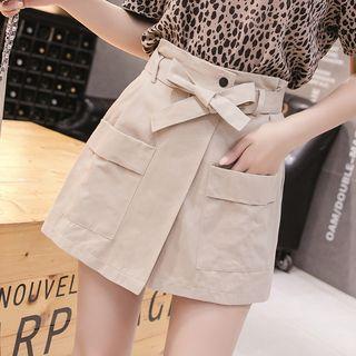 Bow Wrap A-line Skort