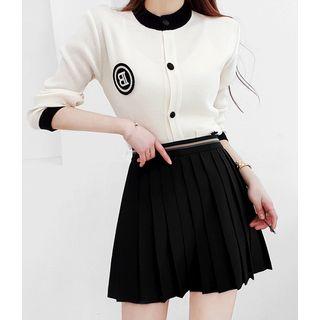 Emblem Ringer Crop Cardigan