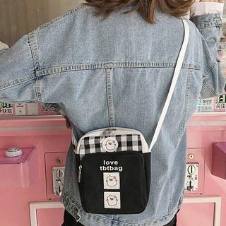 Canvas Appliqued Crossbody Bag