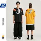 Unisex Koi-print Loose T-shirt