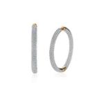 Shining Round Cubic Zircon Earrings Champagne - One Size