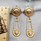 Alloy Lion Dangle Earring 1 Pair - Gold - One Size