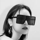 One-piece Square Sunglasses Glossy Black - One Size