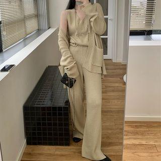 Plain Cardigan / Tank Top / Pants