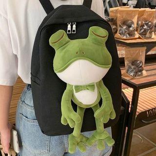 Frog Detail Canvas Backpack