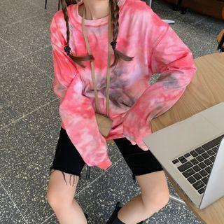 Tie Dye Long -sleeve T-shirt As Shown In Figure - One Size
