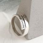 Smiley Lettering Alloy Ring E163 - Silver - One Size