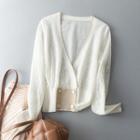 Double-breasted Lace Cardigan