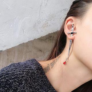 Sword Stud Earring 1 Pc - As Shown In Figure - One Size