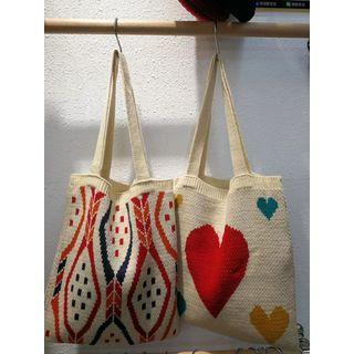 Jacquard Knit Tote Bag