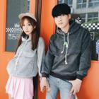 Couple Matching Embroidery Corduroy Pullover