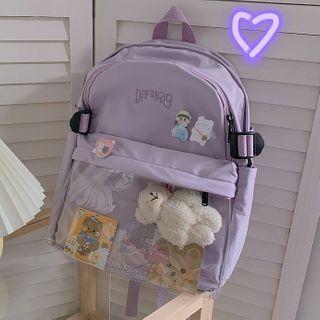 Nylon Transparent Pocket Backpack