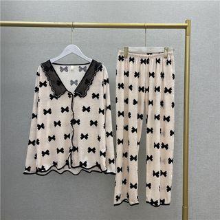 Loungewear Set : Bow Top + Pants