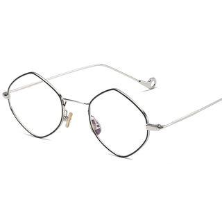 Geometric Metal Frame Eyeglasses / Prescription Lens