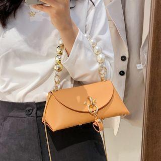 Faux Pearl Top Handle Chain Crossbody Bag
