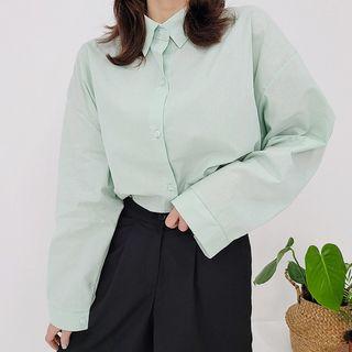 Wide-sleeve Pastel Shirt