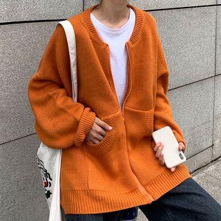 Oversize Zip Cardigan