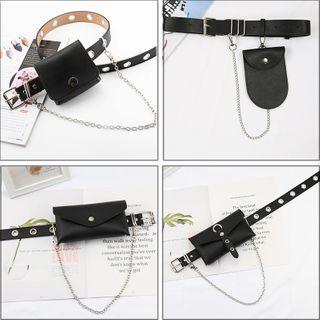 Set: Grommet Belt + Pouch + Chain