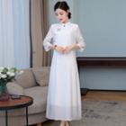 Traditional Chinese 3/4-sleeve Plain Dress