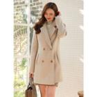 Lapelled Wool Blend Coat