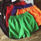 Flash Embroidered Drawstring Waist Shorts