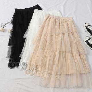 High-waist Layered Skirt