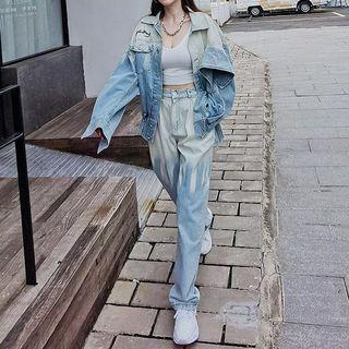 Set: Gradient Denim Jacket + Jeans