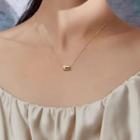 Pendant Sterling Silver Necklace 1pc - Gold - One Size
