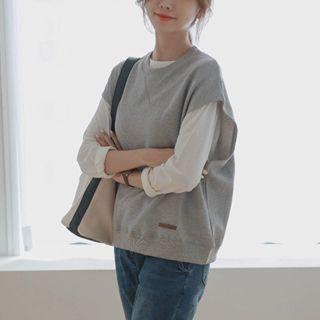 Cap-sleeve Boxy Pullover