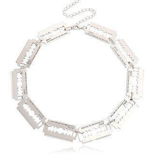 Alloy Cutout Necklace Silver - One Size