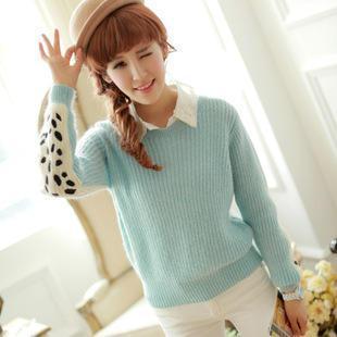 Print Sleeve Sweater
