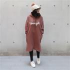 Brushed Fleece Lined Printed Pullover Dress