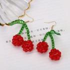 Bead Cherry Dangle Earring 1 Pair - Be2238 - As Shown In Figure - One Size