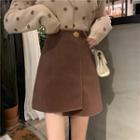 Asymmetrical Slit A-line Skirt