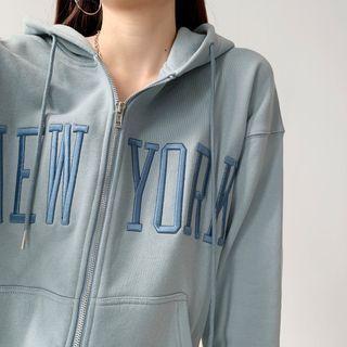 Embroidered Loose-fit Hooded Parka