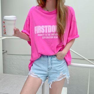 Neon Letter Boxy T-shirt