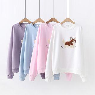 Dog Applique Sweatshirt