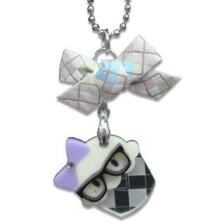 Miss Preppy Cupcake Crystal Necklace